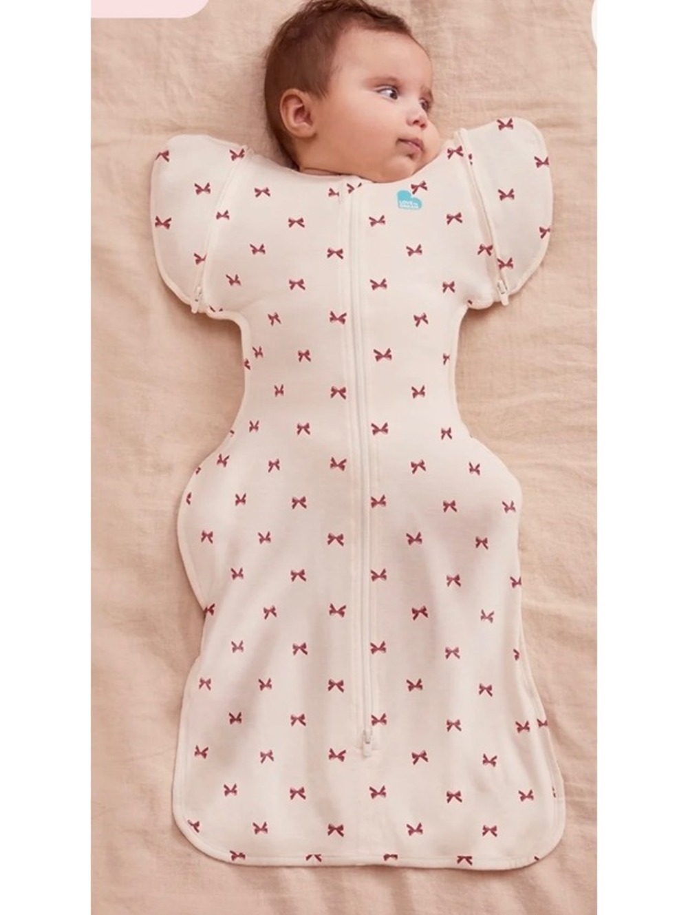 Love to Dream Swaddle Up Red Bows Sz Large EUC